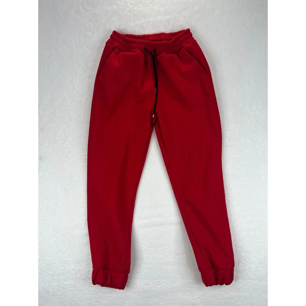MANFINITY Red Tracksuit Set Jacket Pants Athletic Casual Men Size‎ S